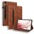 Mobigear Folio Coque Samsung Galaxy Tab S10 FE Plus Etui - Marron