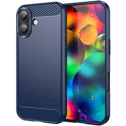 Mobigear Brushed Slim Coque iPhone 17 Coque arrière en TPU Souple - Bleu