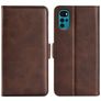 Mobigear Slim Magnet Housse Motorola Moto G22 Etui Porte-Monnaie - Marron