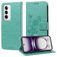 Mobigear Flowers Housse OPPO Reno 12 Pro Etui Porte-Monnaie - Vert