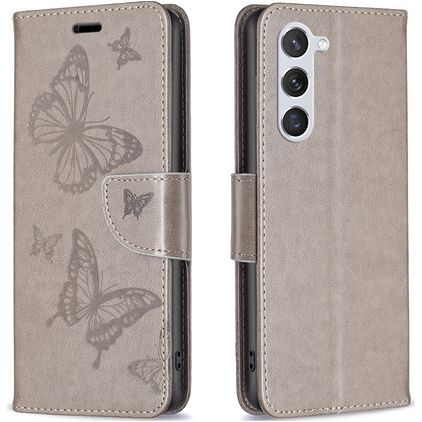 Mobigear Butterfly Samsung Galaxy S24 Étui Portefeuille - Gris