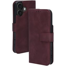 Mobiparts Classic Wallet MagSafe iPhone 16 Étui Portefeuille - Velvet Red