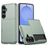 Mobigear Card Coque Samsung Galaxy S26 Coque arrière Rigide Anti-Chocs avec Porte-Cartes - Vert foncé