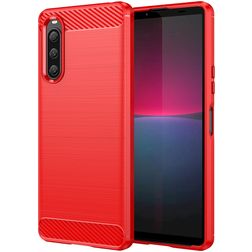 Mobigear Brushed Slim Coque Sony Xperia 10 V Coque arrière en TPU Souple - Rouge