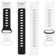 Mobigear Sport Dual Bracelet Silicone Fitbit Charge 5 Fermeture à clou et passant - Blanc / Bleu