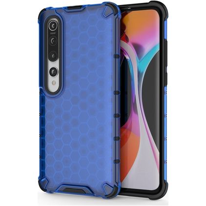 Mobigear Honeycomb Xiaomi Mi 10 Plastique rigide Coque arrière Antichoc - Bleu