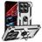 Mobigear Armor ring Coque Xiaomi 15 Coque arrière Rigide Anti-Chocs avec Anneau-Support - Argent