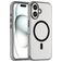 Mobigear Shockproof Coque iPhone 16 MagSafe Coque arrière en TPU Souple - Transparent / Noir