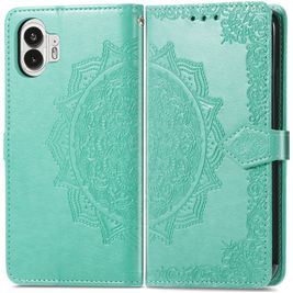Mobigear Mandala Housse Nothing Phone (2) Etui Porte-Monnaie - Vert