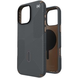 Speck Presidio2 Grip Coque iPhone 16 Pro Max MagSafe Coque arrière Rigide Anti-Chocs - Charcoal Grey