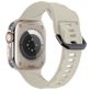 Mobigear Ripple Bracelet Silicone Apple Watch Fermeture boucle ardillon - 49/46/45/44 mm - Lumière stellaire