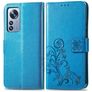 Mobigear Clover Housse Xiaomi 12 Pro Etui Porte-Monnaie - Bleu