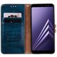 Mobigear Wallet Housse Samsung Galaxy A8 (2018) Etui Porte-Monnaie - Bleu