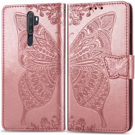 Mobigear Butterfly Bookcase Case Rose Gold Oppo A5 / A9 (2020)