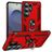 Mobigear Armor ring Samsung Galaxy S26 Ultra Plastique rigide Coque arrière Antichoc avec bague de maintien - Rouge
