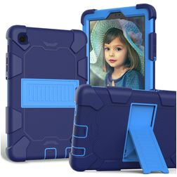 Mobigear ShieldStand Coque Samsung Galaxy Tab A7 Lite Coque arrière en Plastique rigide,Silicone + Support Amovible - Bleu