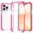 Mobigear Full Bumper Coque iPhone 14 Pro Coque arrière Rigide Anti-Chocs - Magenta