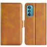 Mobigear Slim Magnet Housse Motorola Edge 30 Etui Porte-Monnaie - Cognac