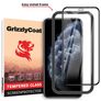 GrizzlyCoat Easy Fit iPhone X Verre trempé Protection d'écran - Compatible Coque + Cadre d'installation - Noir