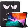 Mobigear Tri-Fold Gel Coque iPad Pro 12.9 Pouces (2021) Etui en TPU,Similicuir + Porte-crayon - Do Not Touch