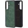 Mobiparts Classic Coque Samsung Galaxy A57 MagSafe Coque arrière en TPU,Similicuir - Emerald Green