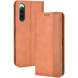 Mobigear Sensation Housse Sony Xperia 10 IV Etui Porte-Monnaie - Marron