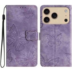 Mobigear Butterfly Housse iPhone 17 Pro Max Etui Porte-Monnaie - Violet