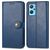 Mobigear Snap Button Housse OPPO A76 Etui Porte-Monnaie - Bleu