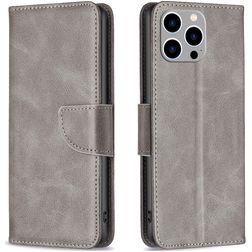 Mobigear Excellent Housse iPhone 15 Pro Max Etui Porte-Monnaie - Gris