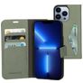 Mobiparts Classic Wallet Housse iPhone 13 Pro Etui Porte-Monnaie - Stone Green