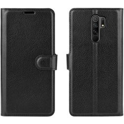 Mobigear Classic Housse Xiaomi Redmi 9 Etui Porte-Monnaie - Noir