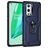 Mobigear Armor Ring Coque OnePlus 9 Pro Coque arrière Rigide Anti-Chocs avec Anneau-Support - Bleu