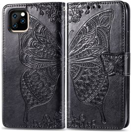 Mobigear Butterfly Housse iPhone 11 Pro Max Etui Porte-Monnaie - Noir