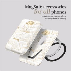 MIO - Porte Cartes en - 3 Cartes - Compatible MagSafe - Roses