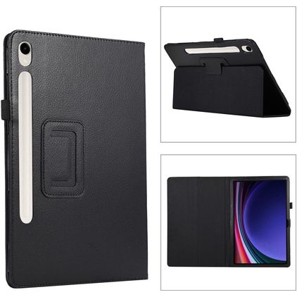 Mobigear Classic Coque Samsung Galaxy Tab S11 Etui + Porte-crayon - Noir