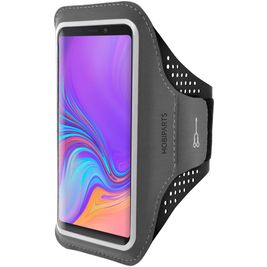 Mobiparts Comfort Fit Brassard Téléphone Samsung Galaxy A9 (2018) Brassard Coque de Sport en Neoprène - Noir