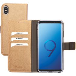 Mobiparts Saffiano Wallet Housse iPhone XS Max Etui Porte-Monnaie - Copper