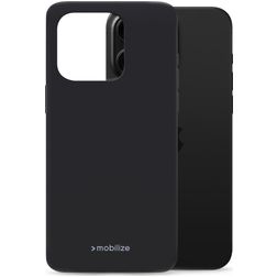 Mobilize Rubber Gelly iPhone 16 Pro Max TPU souple Coque arrière - Noir