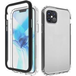 Mobigear Two-Layer Coque iPhone 12 Pro Max Coque arrière Rigide Anti-Chocs - Noir / Transparent