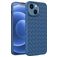 Mobigear Woven Coque iPhone 14 Plus Coque arrière en TPU Souple - Dark Blue