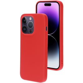 Mobiparts Coque iPhone 14 Pro Coque arrière en Silicone - Scarlet Red