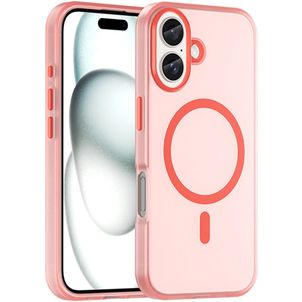 Mobigear Shockproof Coque iPhone 16 MagSafe Coque arrière en TPU Souple - Rouge