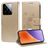 Mobigear Flowers Housse Xiaomi 15 Etui Porte-Monnaie - Or