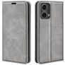 Mobigear Retro Slim Housse Motorola Moto G85 Etui Porte-Monnaie - Gris