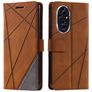 Mobigear Rhombus Housse HONOR 200 Etui Porte-Monnaie - Marron