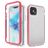 Mobigear Two-Layer Coque iPhone 12 Pro Max Coque arrière Rigide Anti-Chocs - Transparent / Rouge