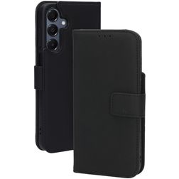 Mobiparts Wallet Housse Samsung Galaxy A16 MagSafe Etui en Cuir Véritable Porte-Monnaie - Noir