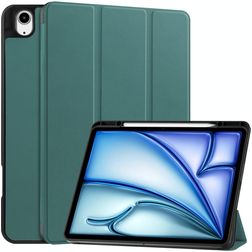 Mobigear Tri-Fold Coque iPad Air 13 Pouces (2024) Etui + Porte-crayon - Vert