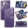 Mobigear Butterfly Housse iPhone 12 Pro Etui Porte-Monnaie - Violet