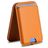 Mobigear Wallet Stand - Porte Cartes en - 3 Cartes - Compatible MagSafe - Marron